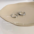 Silver Open Adjustable Ring Crystal Pave Black Enamel view 1