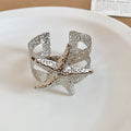 Hammered Starfish Bracelet Shell Spiral Arm Cuff Four Styles view 7