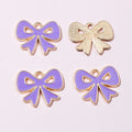 Enamel Bow Charms in Seven Bright Color Options for Jewelry Making view 4