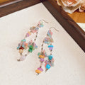 Multicolor Chip Flower Beaded Necklace and Earrings view 7