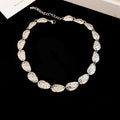 Hammered Oval Disc Necklace Bracelet Drop Earrings Nine Styles view 6