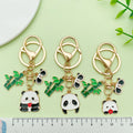 Panda Charm Keychains Featuring White Flower Across 45 Pictured Variations view 4