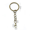 Split Key Rings With Lobster Clasps in Three Sizes and Finishes view 2