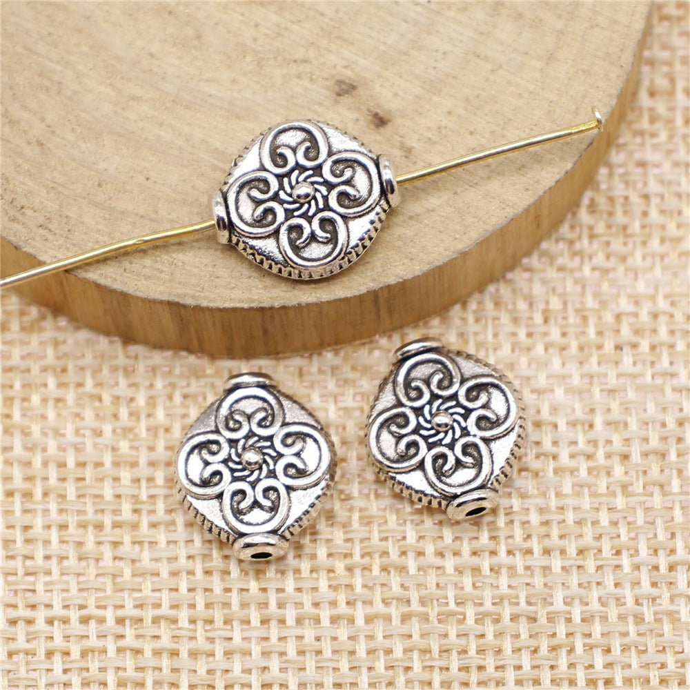 12x14mm 2.2g Antique Silver Zinc Alloy Barrel Large Hole Spacer Beads for Bracelet Necklace Making