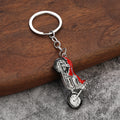 Motorcycle-Shaped Metal Keychain With Colored Accents, 4 Styles view 4