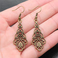 Filigree Teardrop Earrings in Detailed Metal Finishes for Jewelry Making view 5