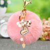 Wooden-Heart Pink-Fur-Pom