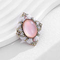 Pink Flower Enamel Metal Brooch Pin for Jackets and Lapels view 5