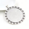 Round Metal Cabochon Pendant Trays in Fifteen Frame Styles view 8