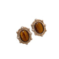 Amber Brown Stone Earrings in Twenty Eight Distinct Designs view 5