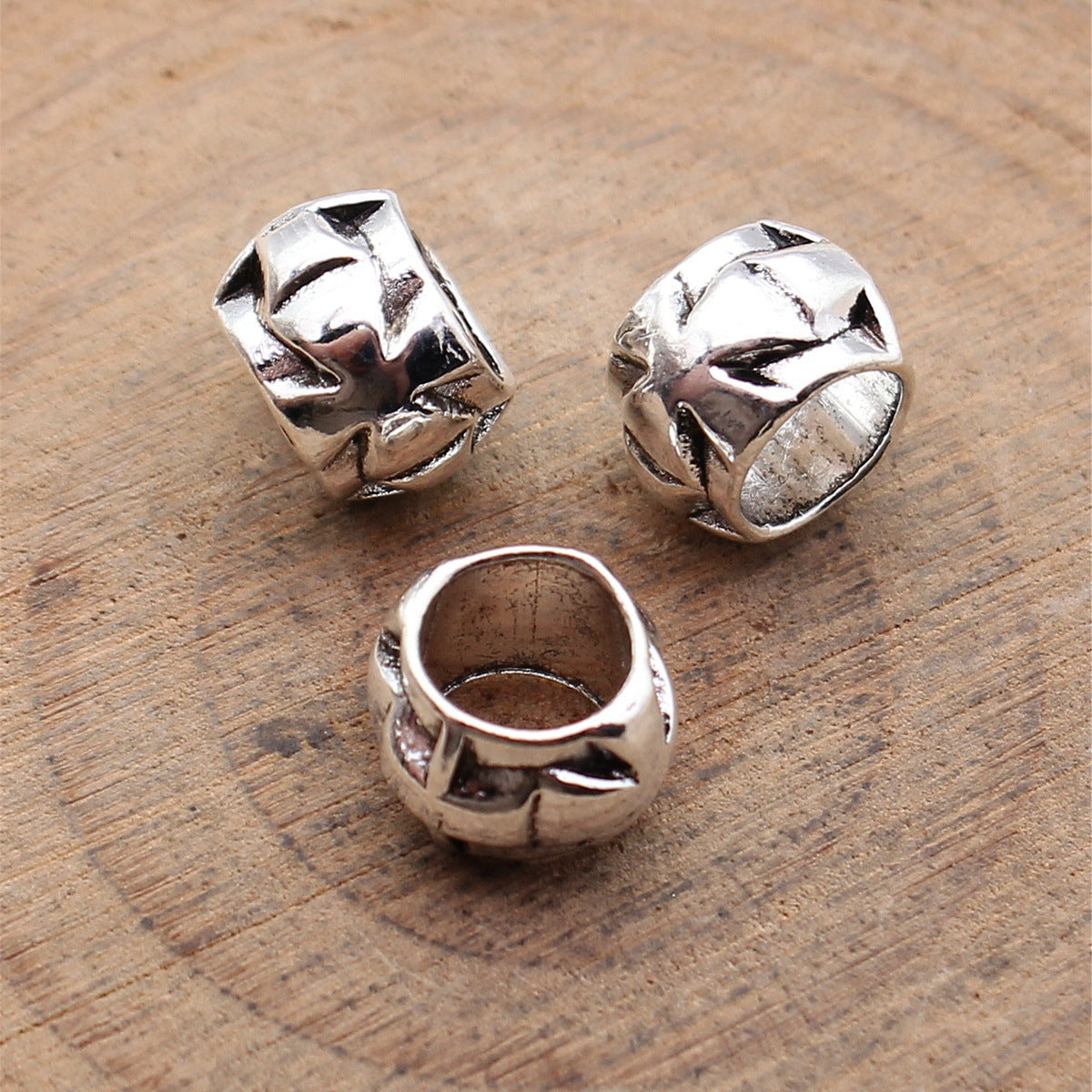 9x9x6.7mm 1g Multicolor Zinc Alloy Cross Large Hole Beads for Bracelet Necklace Jewelry Making
