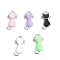 Pastel Enamel Cat Silhouette Charm Collection for Jewelry Making view 3