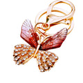 Crystal Wing Butterfly Keychains in Red Green Purple and Random Colors view 5