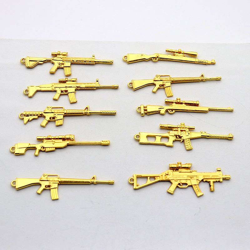 Mini Rifle Model Alloy Keychain Charm