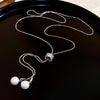 Silver Pearl Lariat