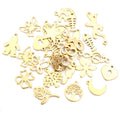 Mixed Mini Stainless Steel Symbol Charms in Gold Tone view 5
