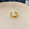 Textured Open Disc Flower Metal Rings Silver Gold 4 Styles view 8
