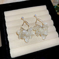 Gold And Silver Tone Crystal Petal Drop Stud Earrings view 7