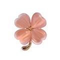 Green Four Leaf Clover Three Designs Metal Brooch Pin view 6