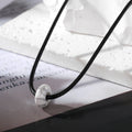 Black Cord Donut Bead Natural Stone Necklaces in Sixteen Colors view 9