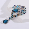 Ornate Crystal Dangle Brooch An Ornate Scrollwork Brooch view 4