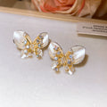 Pastel Petal Butterfly Stud Earrings in Four Colorways view 9