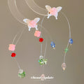 Colorful Floral Beaded Oversized Hoop Stud Earrings view 4