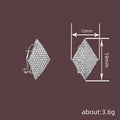 Diamond-Shaped Pave Leverback Earrings In Silver Tone view 4