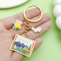Flower Charm Keychains Featuring Camera Camp Across 5 Pictured Variations view 4