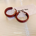 Red Enamel Hoop Earrings in Ten Sculptural Styles Decorative Jewelry view 6