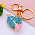 Jeweled Arrow Heart and Candy Heart Keychains in Eight Pictured Options view 4