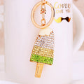 Gradient Crystal Popsicle Keychains in Multicolor Blue Green and Fuchsia view 7