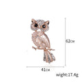 Owl Brooch with Cabochon Body in Three Metal Finishes view 5