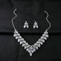 Five Color Marquise Fringe Necklace and Earring Jewelry Sets view 4
