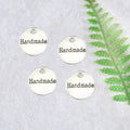 Round Handmade Tag Metal Charm in 3 Finishes for Jewelry Crafts view 6