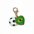 Soccer Ball and Heart Flag Lobster Clasp Charms in Eleven Designs view 9