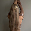 Metal Scallop Shell Hair Clip With Pearl Chain Tassels view 3