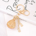 Rhinestone Dollar Money Bag Keychain Gold Metal Charm view 5
