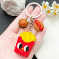 Fries Burger Baguette Hot Dog and Pizza Food Keychains view 2