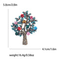Crystal Tree Brooch with Colorful Leaves in Six Variations view 4