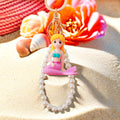 Pearl Loop Mini Mermaid Keychains in Three Sitting and Reclining Poses view 6