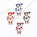 Playing Card Soldier Brooch in Four Enamel Uniform Colors view 1