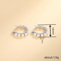 Pearl Bead Hoop Earrings in Polished Silver Tone Jewelry view 4