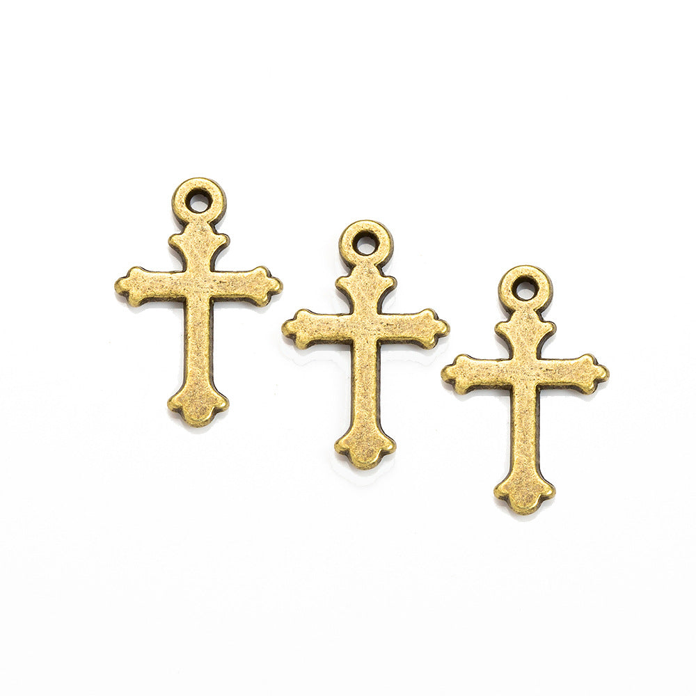 19x12mm Vintage Cross Zinc Alloy Charm Pendant