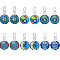 Twelve Piece Printed Round Evil Eye and Hamsa Clip Keychain Set view 1
