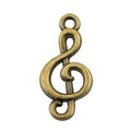Treble Clef Metal Charm Pendant in Two Vintage Finishes view 5