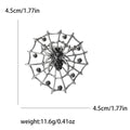 Crystal Spider on Silver Tone Web Brooch in Two Styles view 6