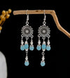Turquoise Flower Tassels