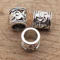 Open Spiral Tube Large Hole Metal Beads in Two Finishes view 2