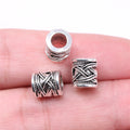 9x9x8mm 1.4g Antique Silver Zinc Alloy Round Large Hole Spacer Beads for DIY Bracelet Necklace Making